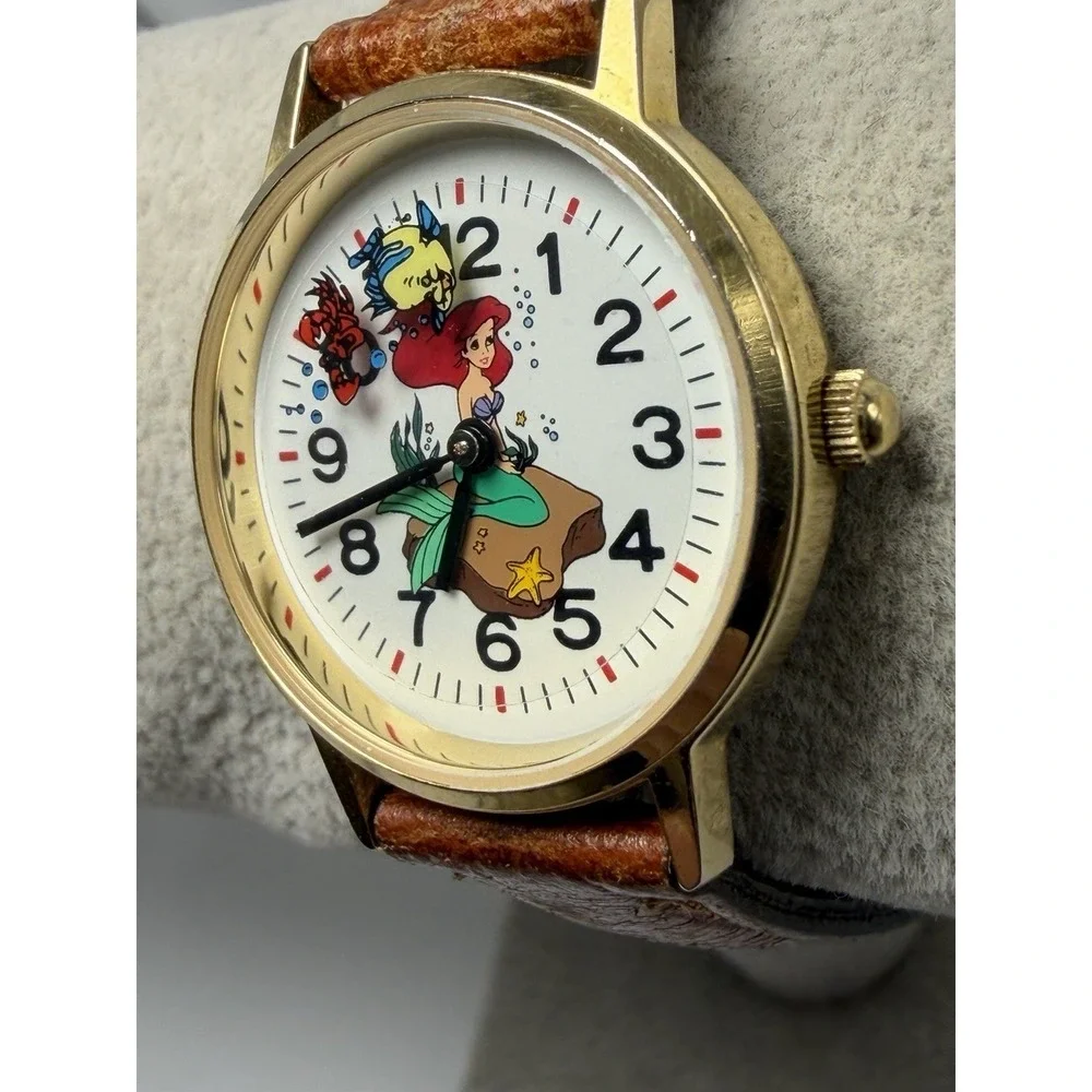 Disney Time Works Ariel Little Mermaid‎ Vintage 90's New Battery 28MM 6.75